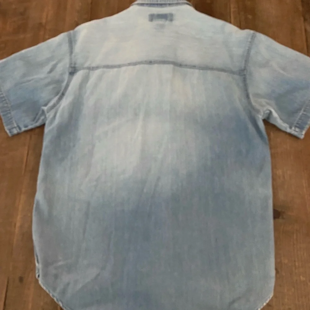 Embroidered Denim Shirt with Boots Cotton Cowboy Western Top - Picture 2 of 4